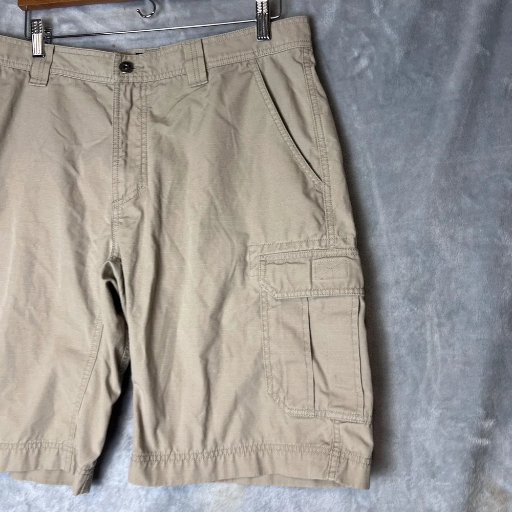 The North Face Mens Ripstop Cargo‎ Shorts Khaki Tan Hiking Outdoor Size 38